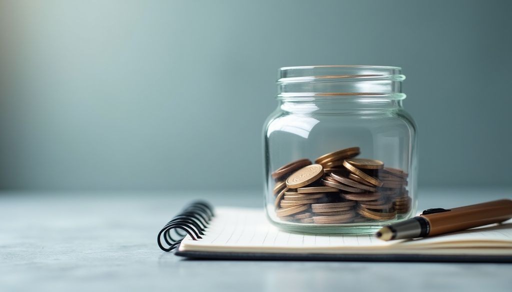 Illustration of a piggy bank with a rising interest arrow